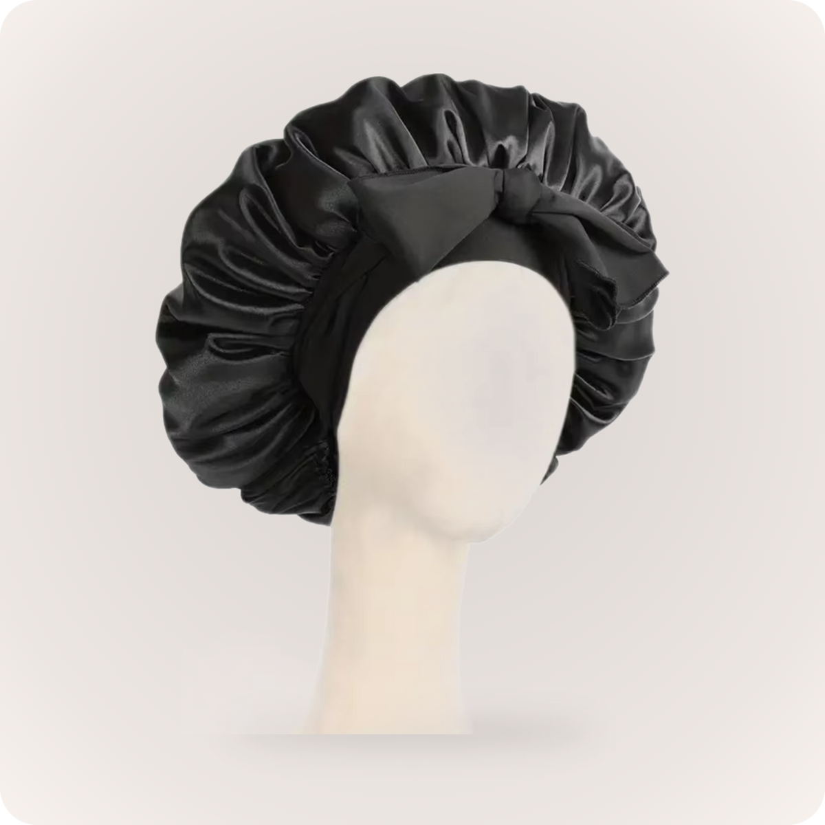 Curlnap Satin Sleep Cap - Black