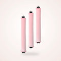 Curlnap heatless velvet hair curler rods - Blush Pink, 3-piece set